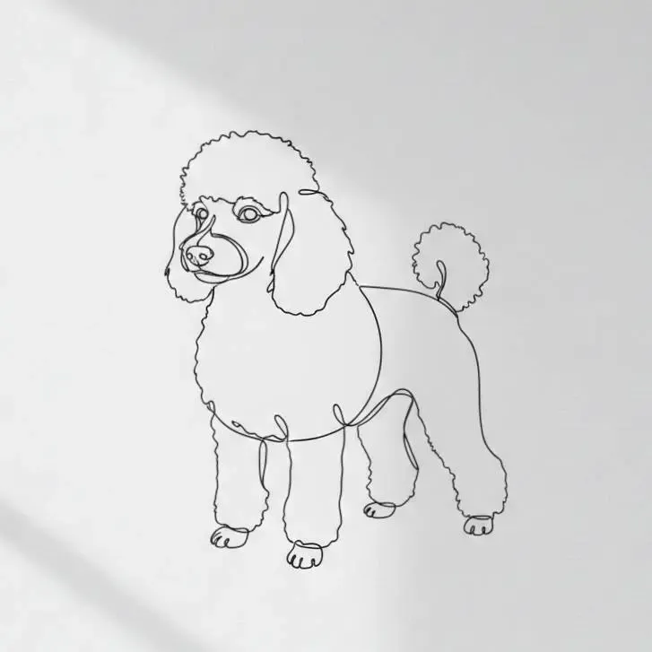 Poodle Wall Art Deco