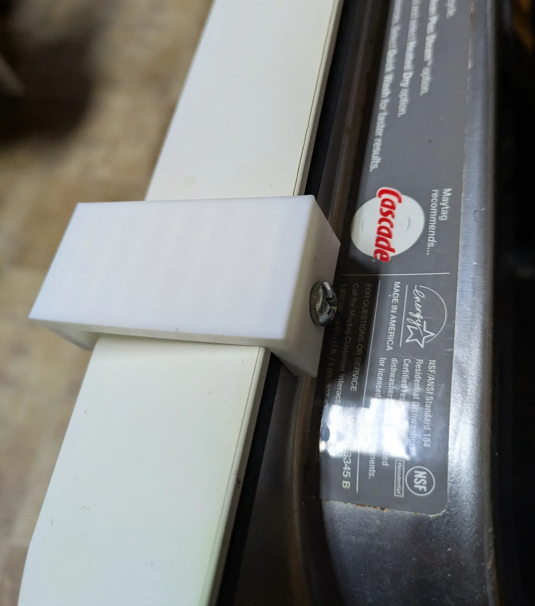 Bracket for Maytag Dishwasher control panel