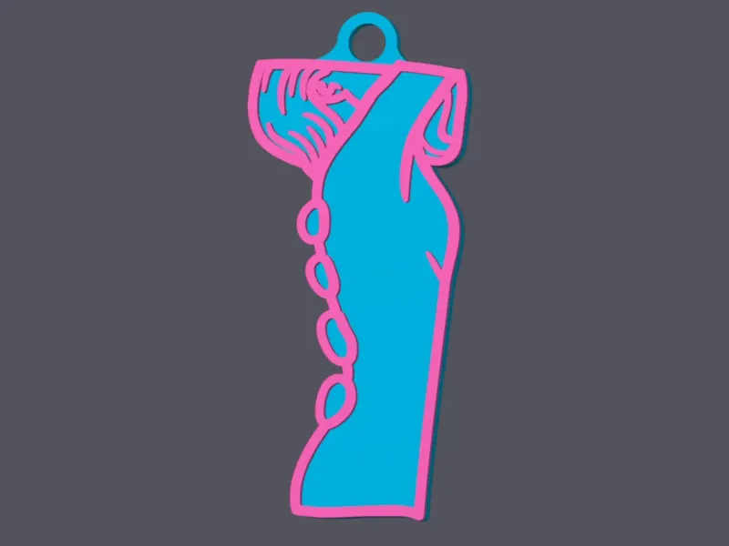 Woman Massage - Keychain v1