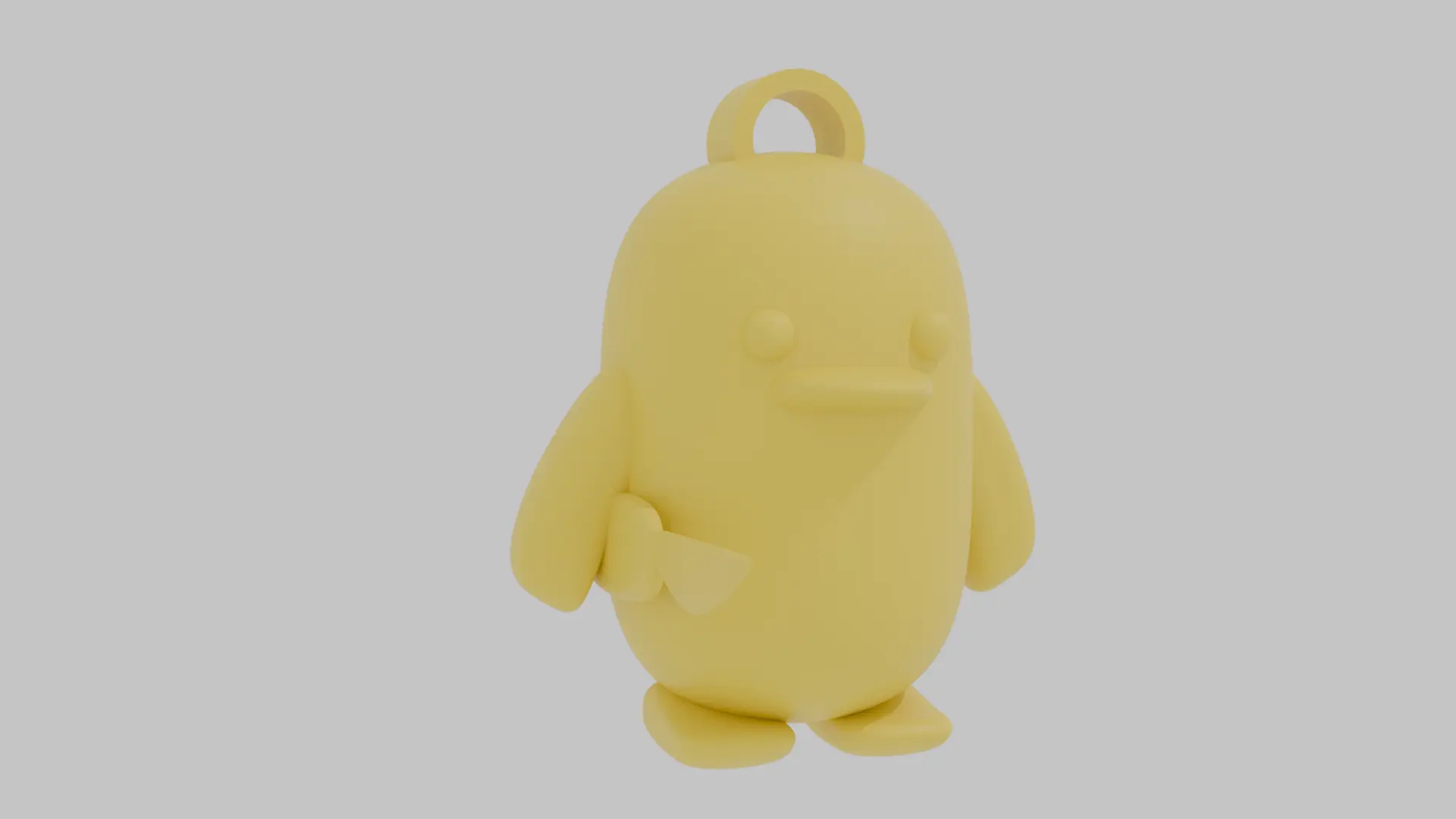 Duck with knife keychain