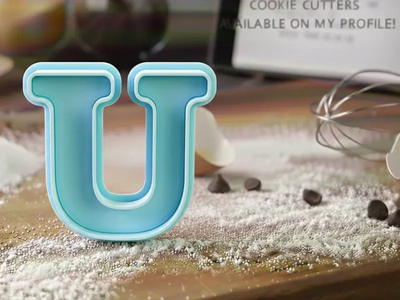 Letra U cookie cutter