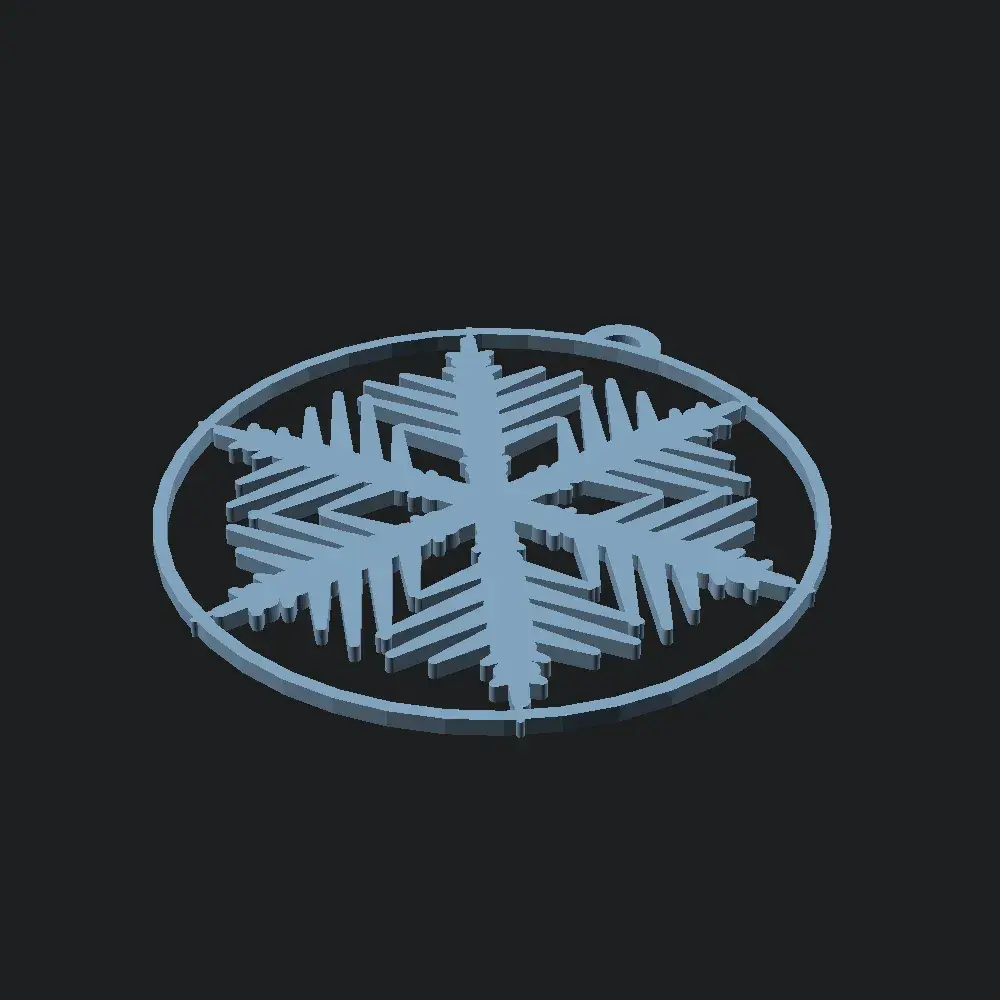 8 Festive Snowflake Baubles - Christmas Décor - Parametric