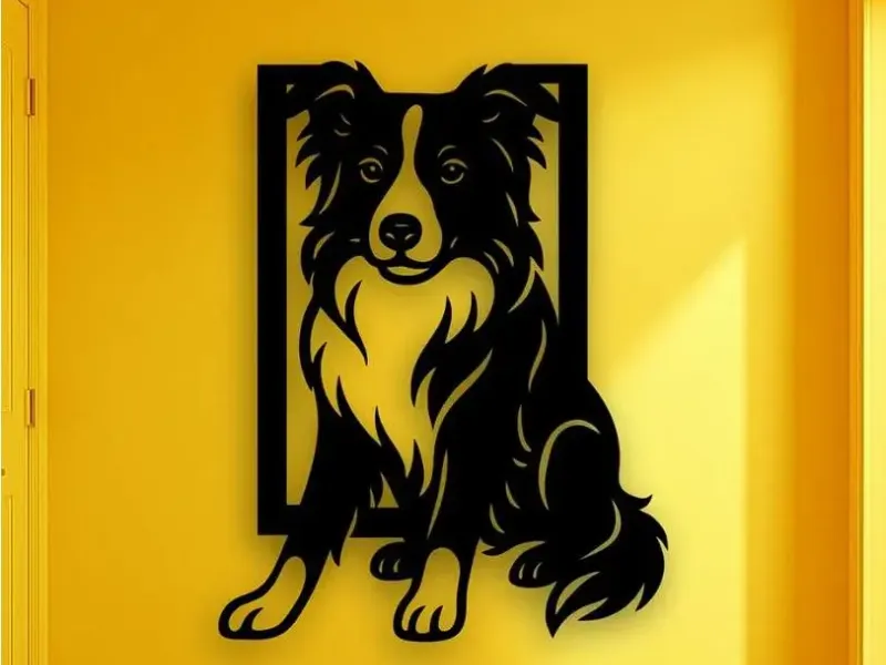 Border Collie décoration mural