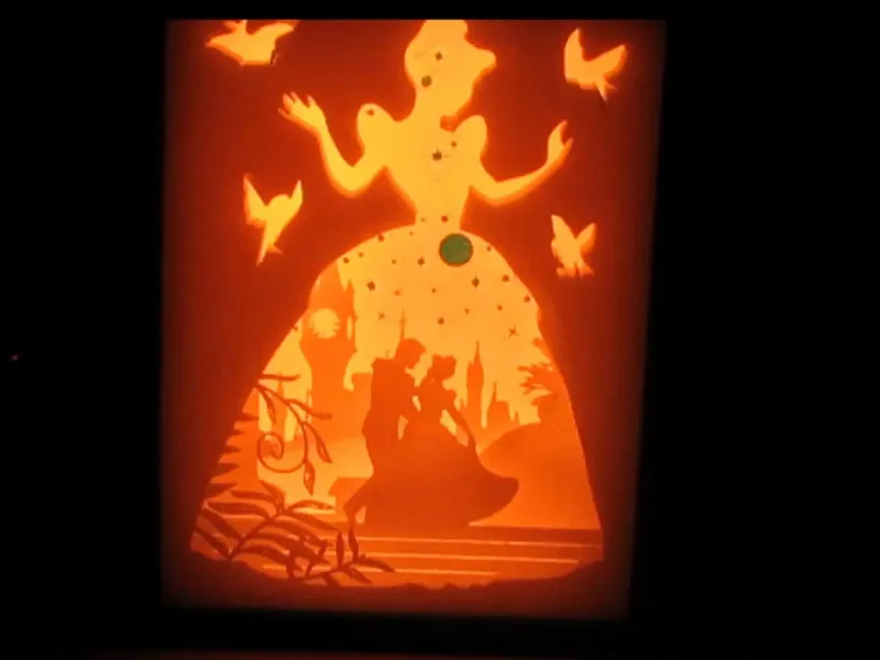 cenicienta lightbox (shadow box)