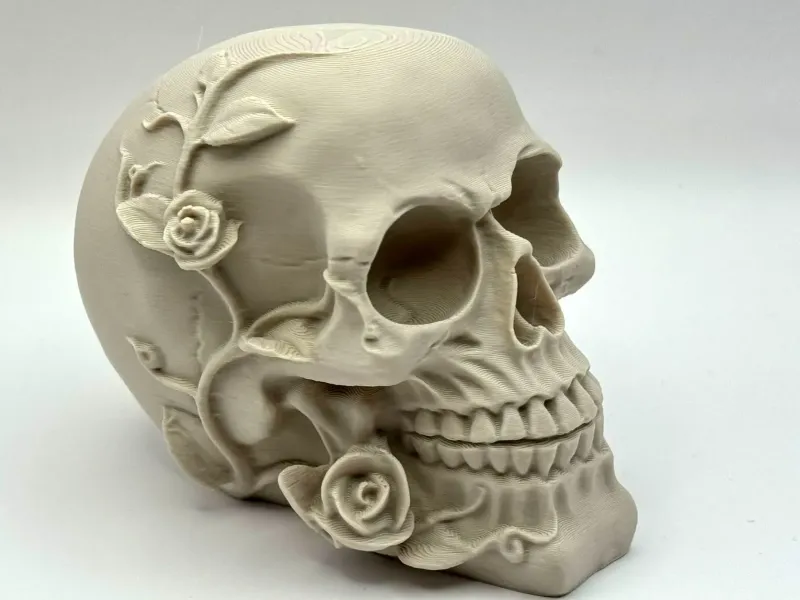 Death Blooms – Ornamental Skull with Roses