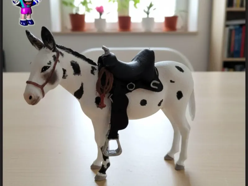 Hermoso Burro y su Silla Especial de Montar