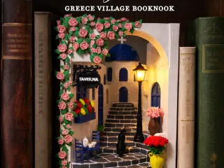 Greece Inspired Book Nook