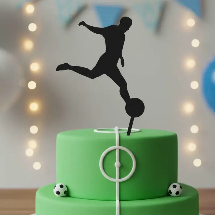 A Soccer Player Cake Topper