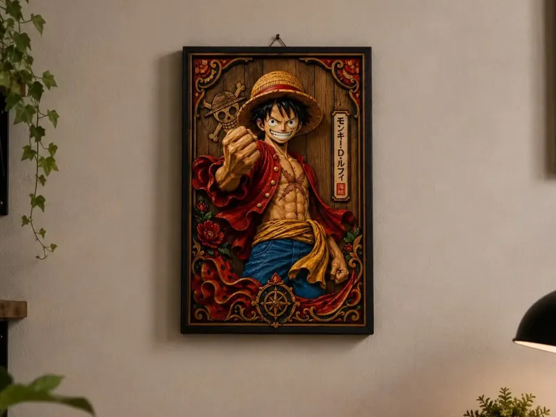 3D Decoratief Kader Geïnspireerd op One Piece