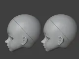 BJD head cute doll face happy and unhappy-3