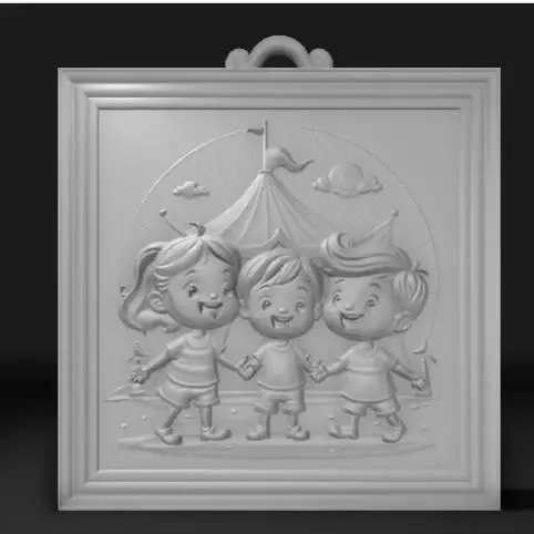 three children at the circus