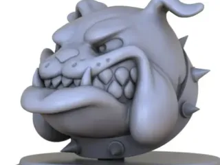 Bulldog Spike bust