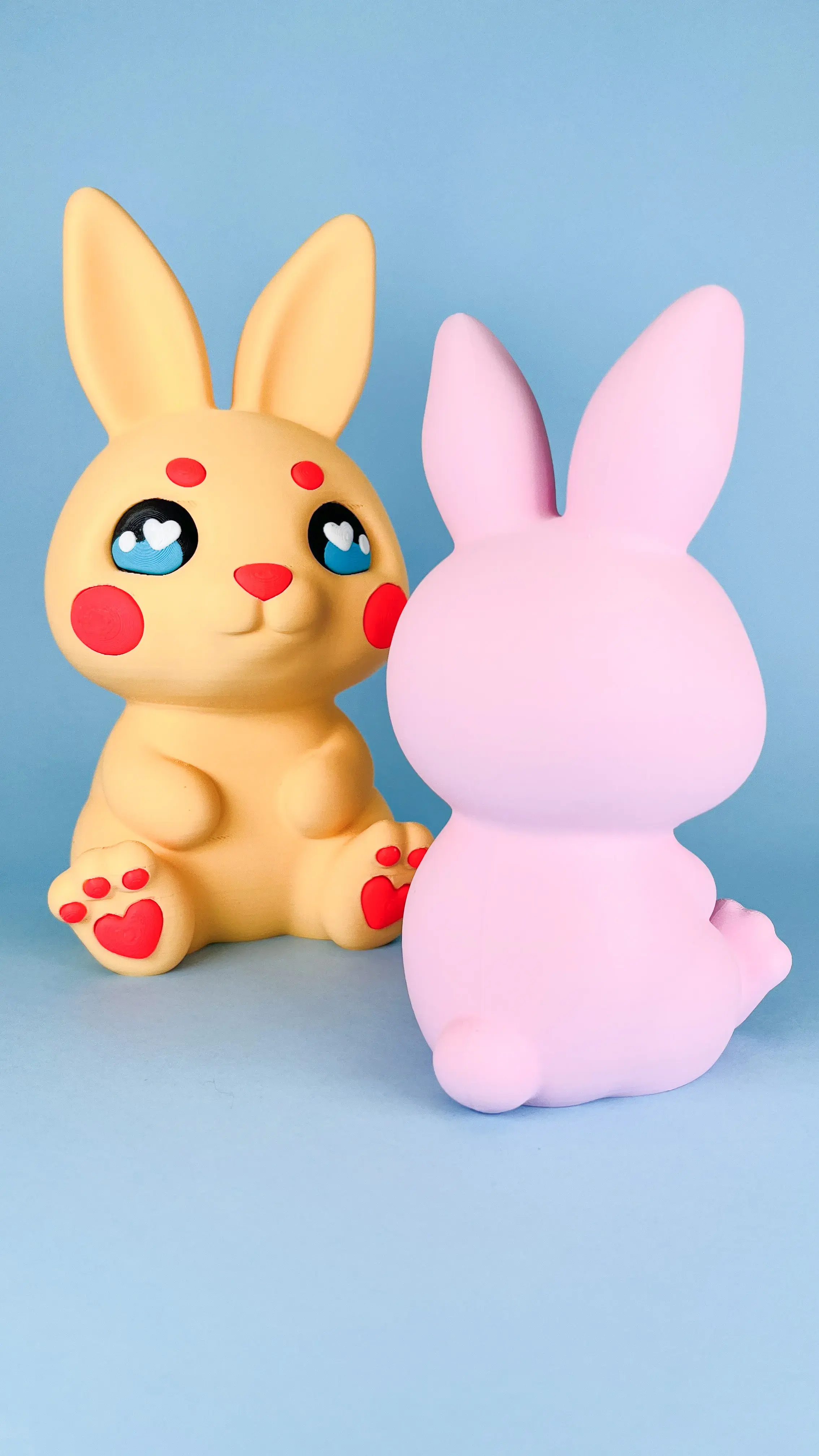 Easter Bunny with Eggs & Heart, Print-in-Parts & MultiColor!