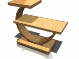 Miniature furniture - 1:12 Scale Two-Tier Side Table-8