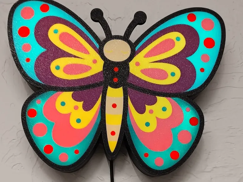 Colorful Butterfly Night Light for KIDS