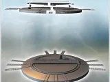 Turntable platform for railway equipment with railway tracks-3