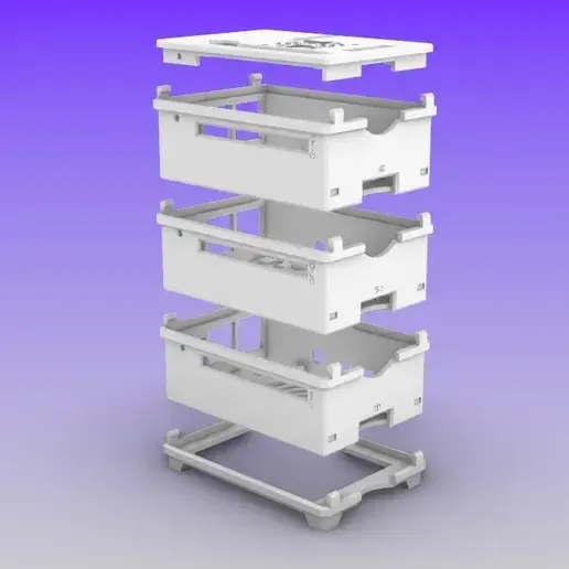 Raspberry Pi 4 Modular Stacking Cluster Case by SJOGERST 
