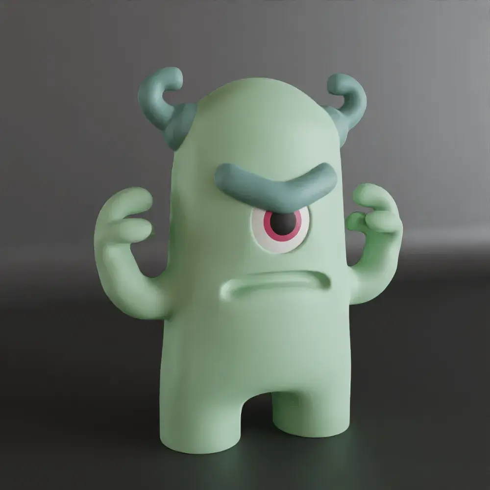 cute monster toy for desk decoration