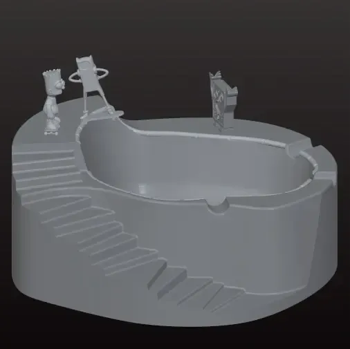 Skatepark ashtray cartoon edition