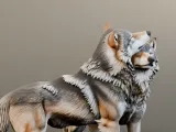 Embracing Wolf Couple Figurine 3D Model-6