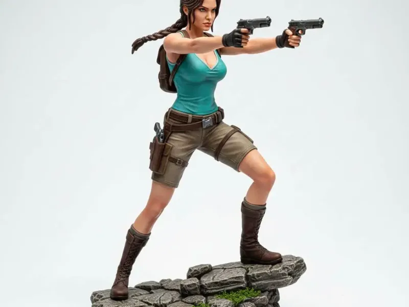 Lara Croft Inspired 3d Figurine