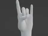Devil horns hand-0
