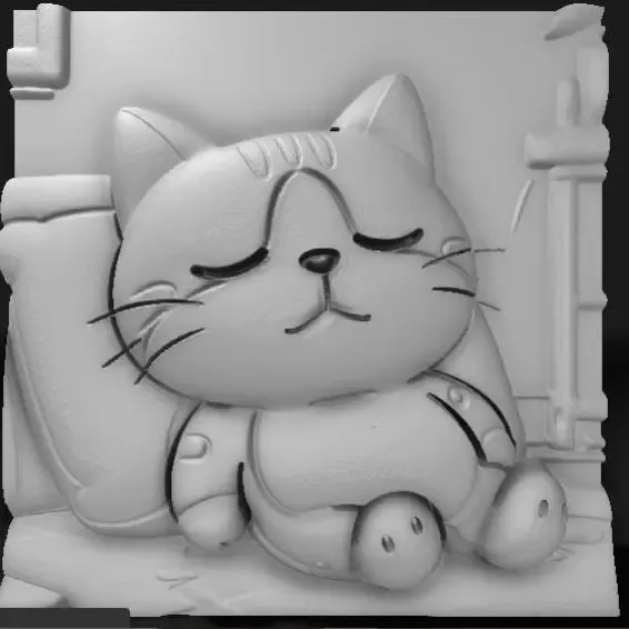 the cat is sleeping