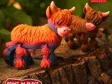 CUTE FLEXI HIGHLAND COW ARTICULATED-4