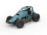 Sprint car while turning Scale 1 to 25-1