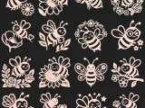 Floral Bee CNC SVG STL Pack 16 Designs-2