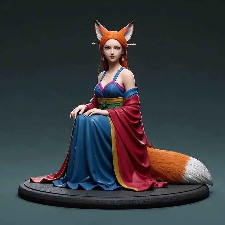 3709  Fox Spirit Woman in Pu Song Ling Style  fantasy  STL