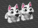 Mini Flexi Articulating Arctic Wolf-1