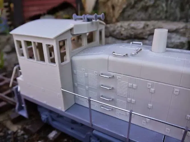 3D Painted Railroad Locomotive