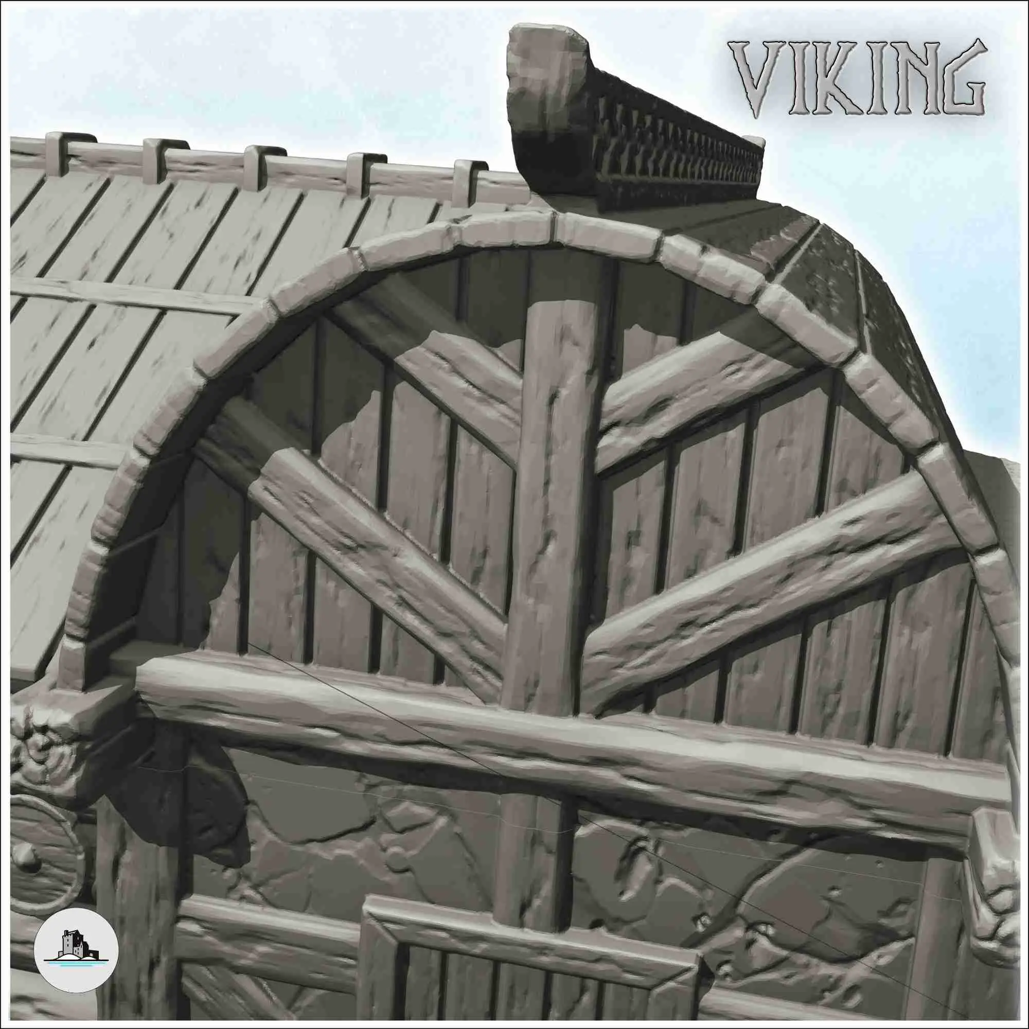 Wooden Viking warehouse with canopy and accessories (2)