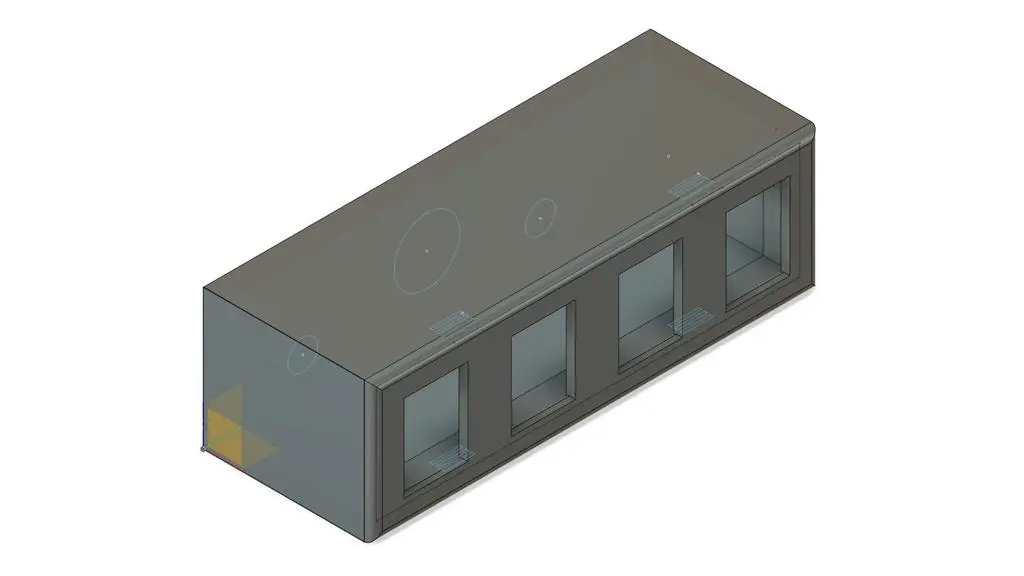 Backbox and Faceplate for 4 x KCD4 toggle switches