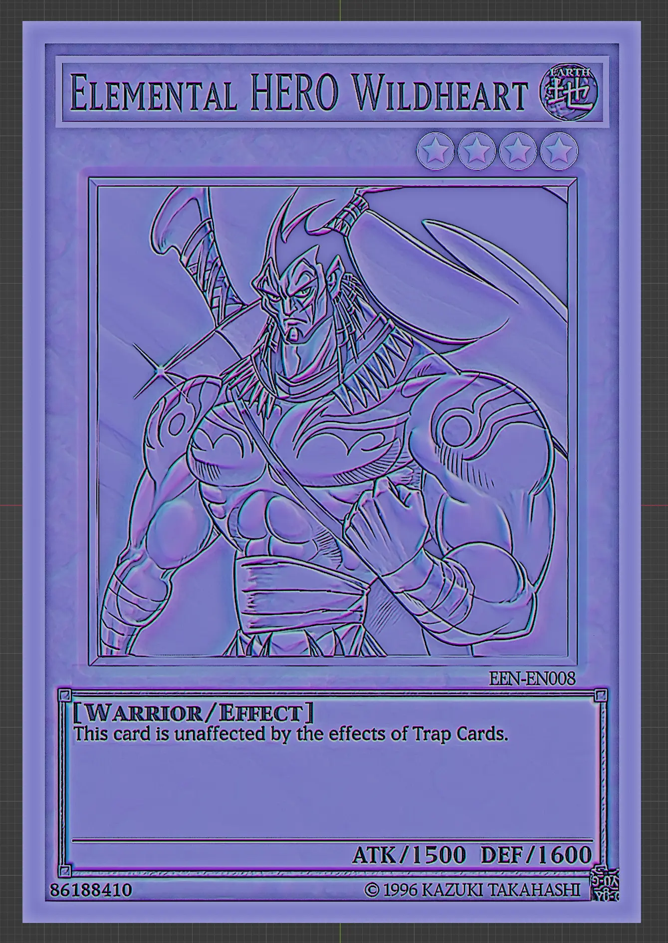 Carte Yu-Gi-Oh! Elemental Hero Wildheart – Édition Platinum Secret Rare RA03 -EN157