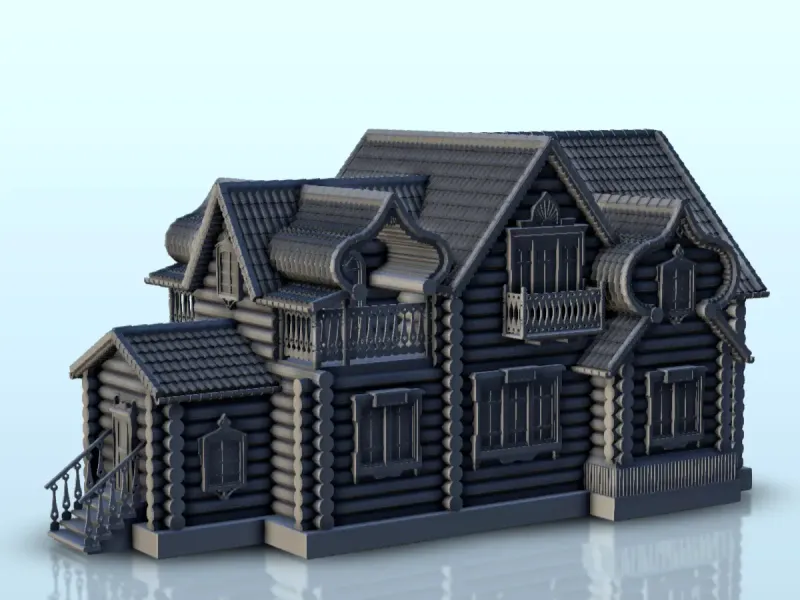 Slawische Blockhaus schickes großes Haus (6) - Miniaturen warhammer terr