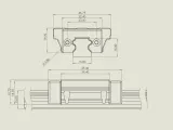 3D Printed Linear Guideways Block Rail HGW15 HGW15CCZ0C-3