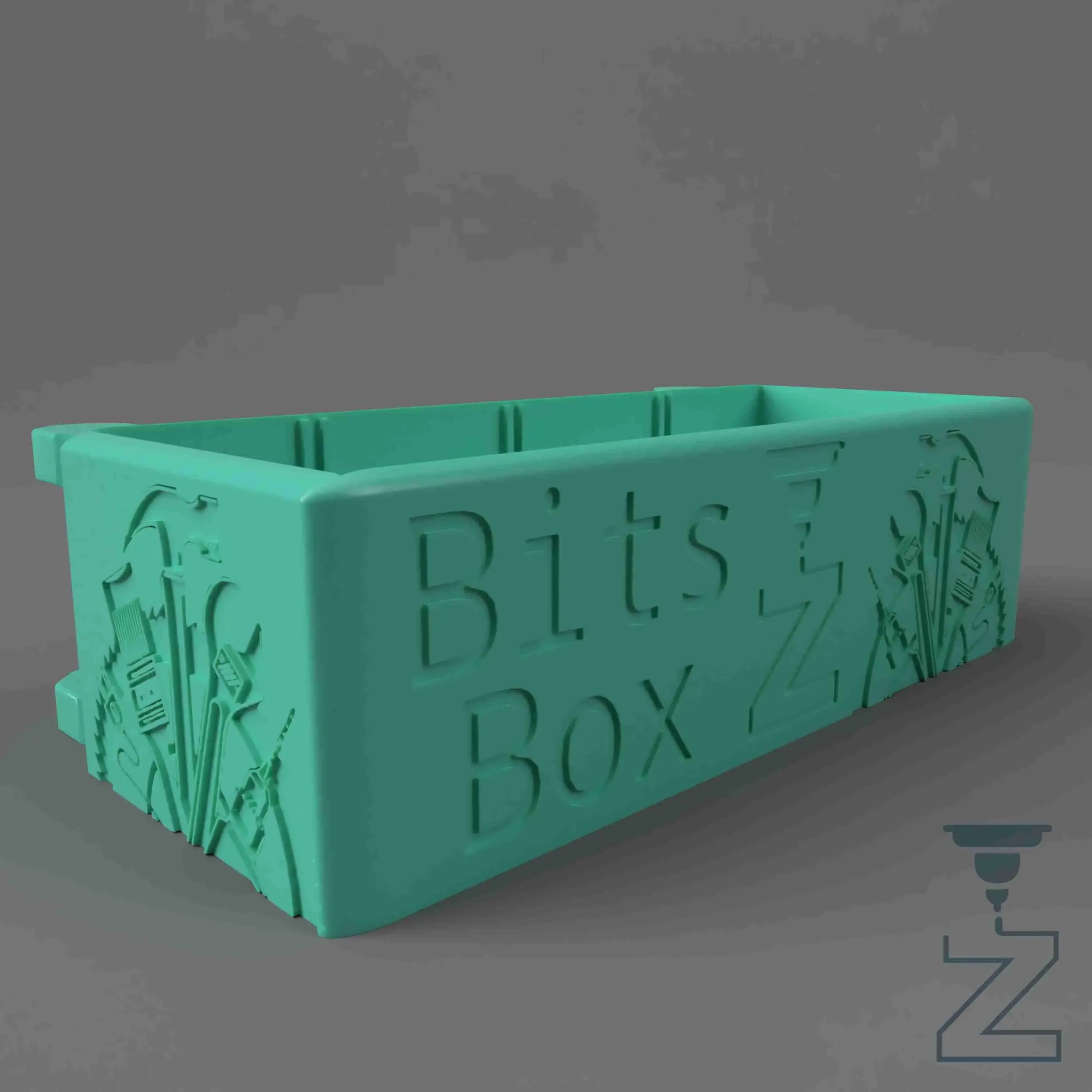 Bits Box - A Desk Mounted Handy Storage Container + Dividers