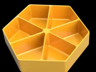 Hexagonal flat desk and kitchen organizer
