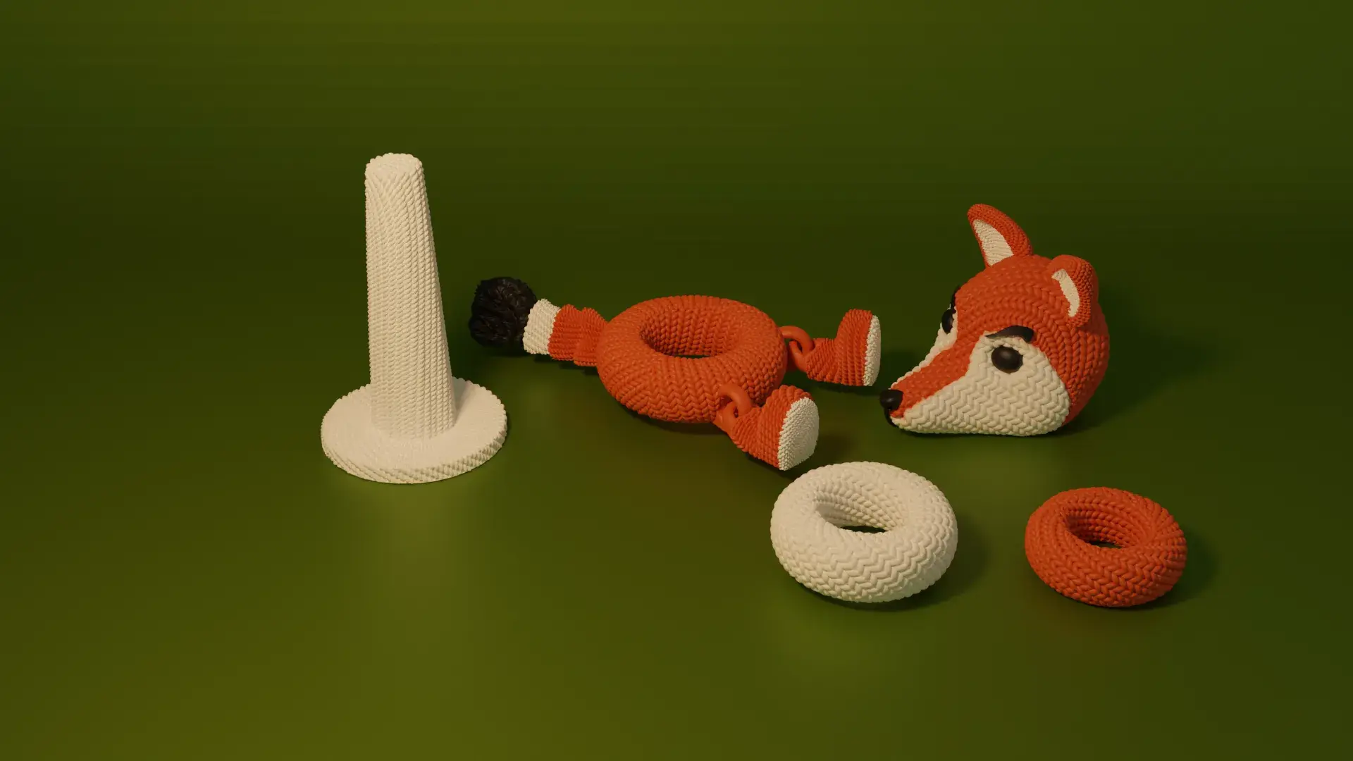 Tığ İşi Örme İstifleme Oyuncağı Foxy