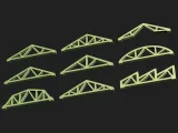 Steel Roof Frame Bundle  9 Structural Truss STL Designs-3