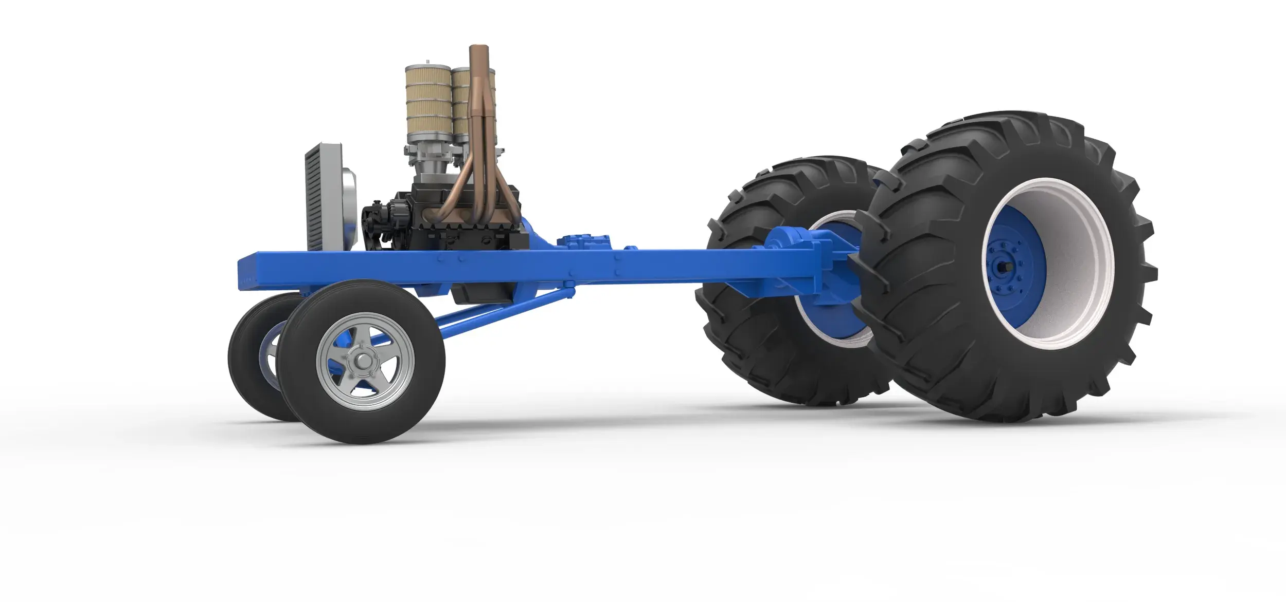 Vehicles & Machinery STL Download - Vintage Small block Pulling tractor ...