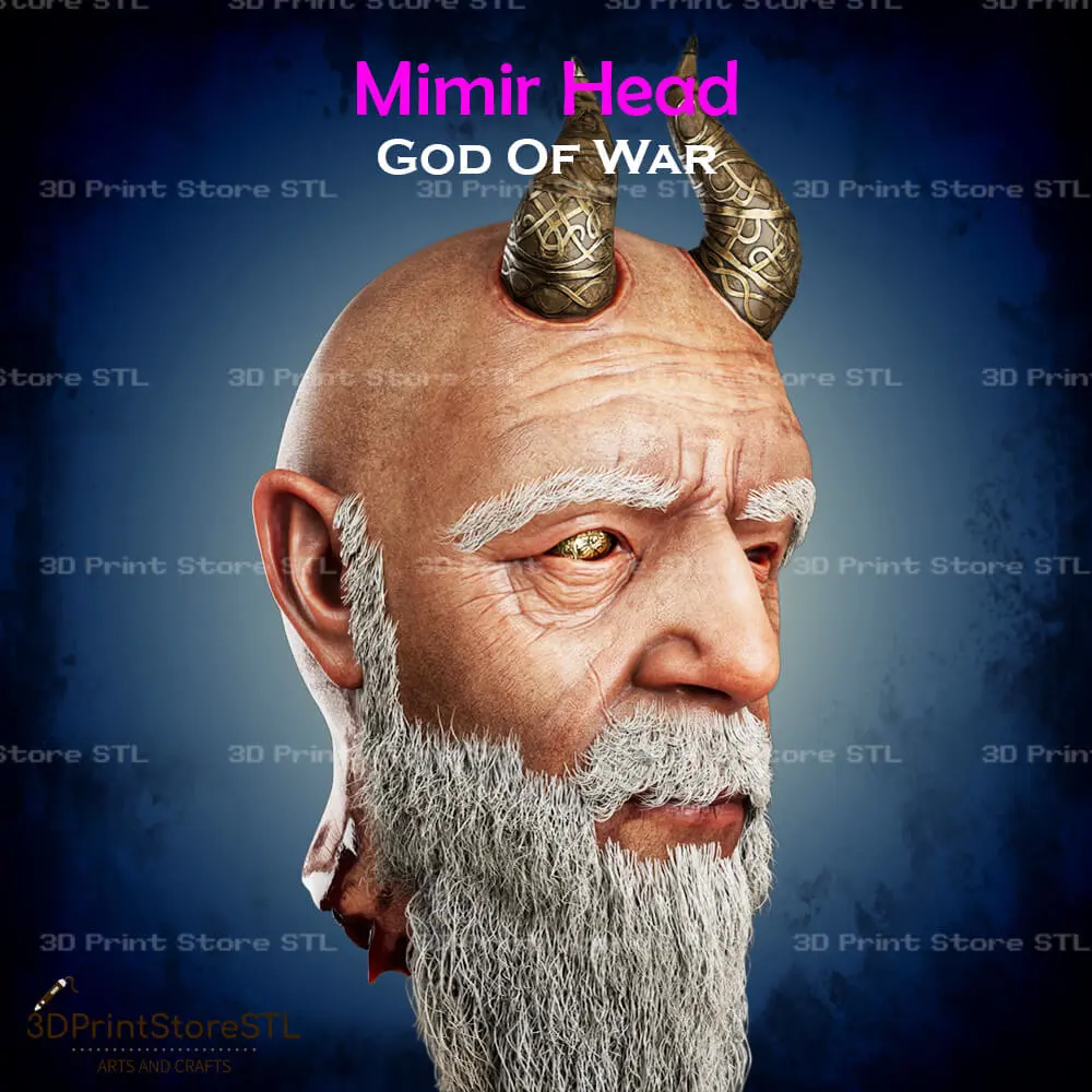 Mimir Head Cosplay God of War - STL File