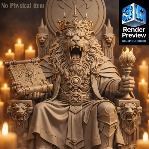 Royal Lion King Statue STL