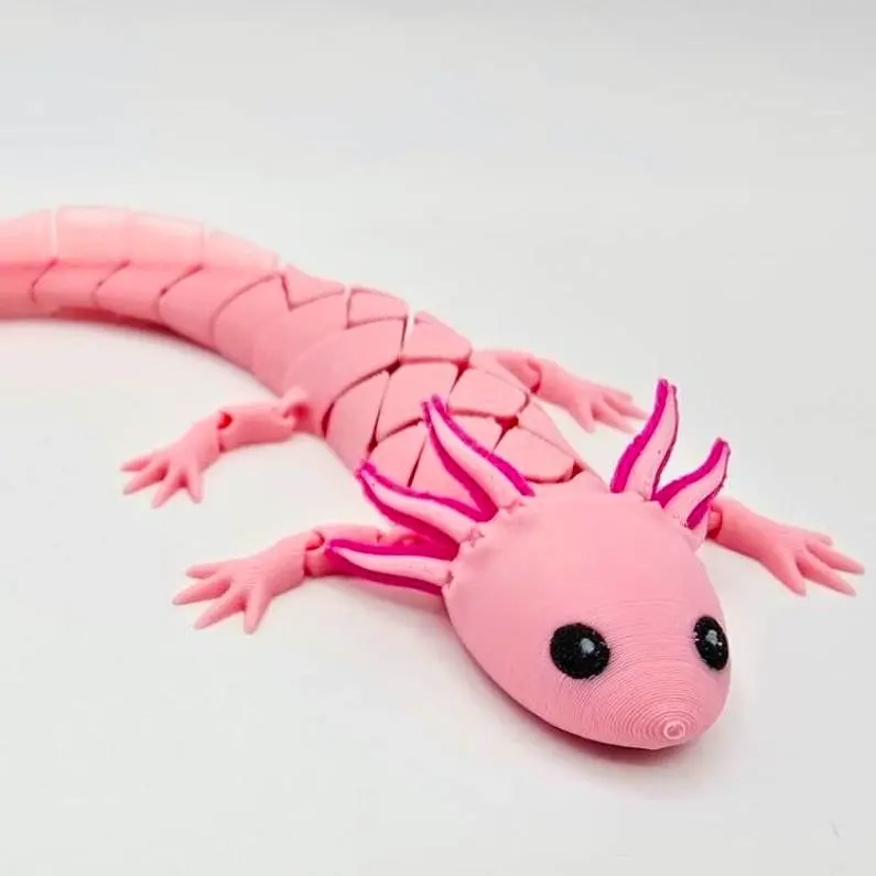 Flexible baby axolotl model animal