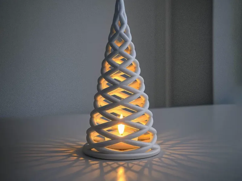 Christmas Tree Candle Holder | Lattice Tree Light Decor