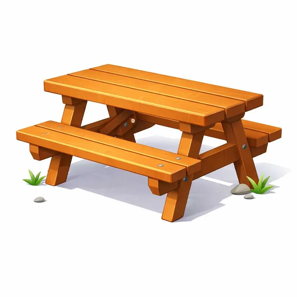 Low Poly Picnic Table