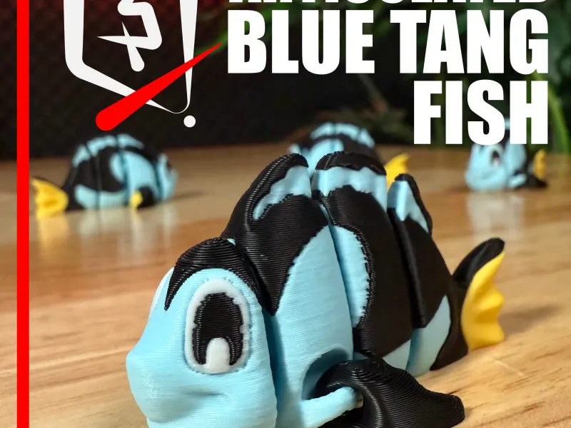 Articulated Blue Tang Fish — The Deep Sea Swimmer