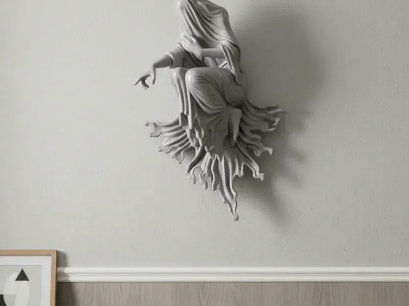 Ghostly woman - wall relief
